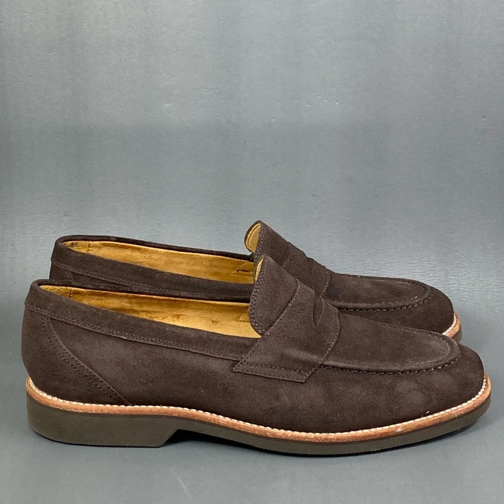 Peter Millar Brown Suede/Leather slip on loafers mens size 9